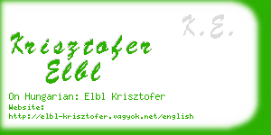 krisztofer elbl business card